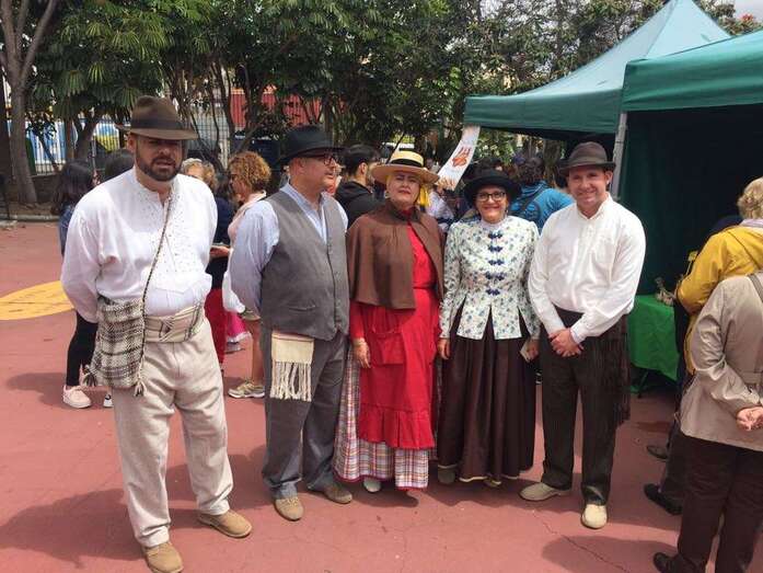Concejales del Ayuntamiento de Telde, este mediodía en el Parque Urbano de San Juan (Foto TA)